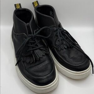 Dr. Martens Jemima Kiltie Chukka Black Leather Shoes Booties Size 5